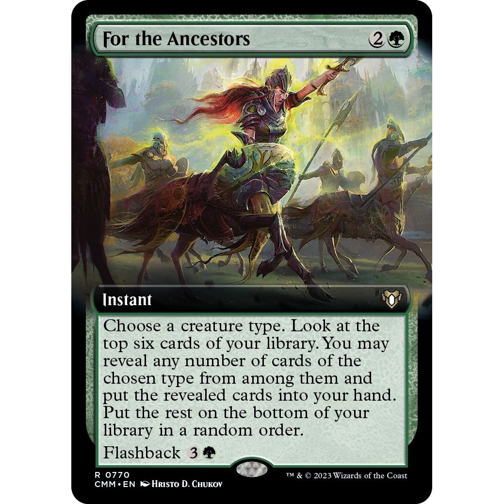 Image for For the Ancestors (Extended Art) (770) (CMM) - Magic: The Gathering