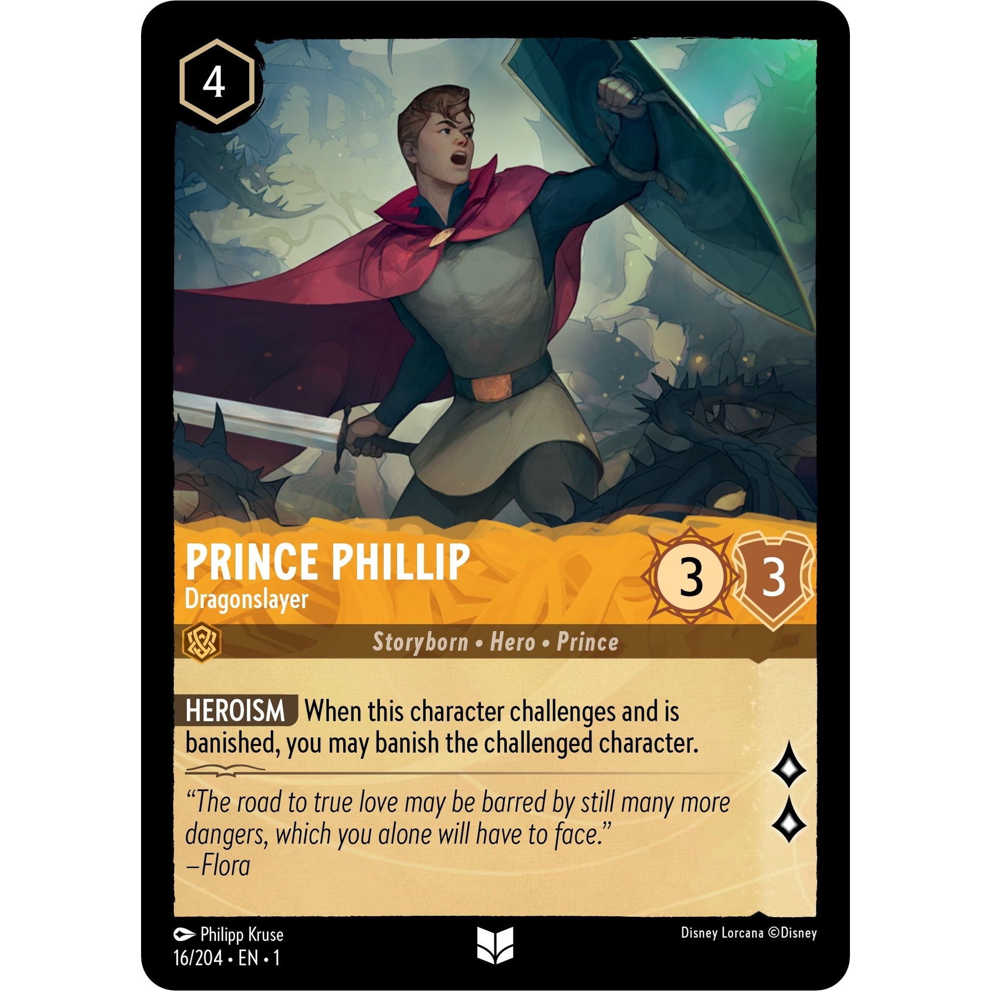 Image for Prince Phillip - Dragonslayer (16/204) (1) - Disney Lorcana