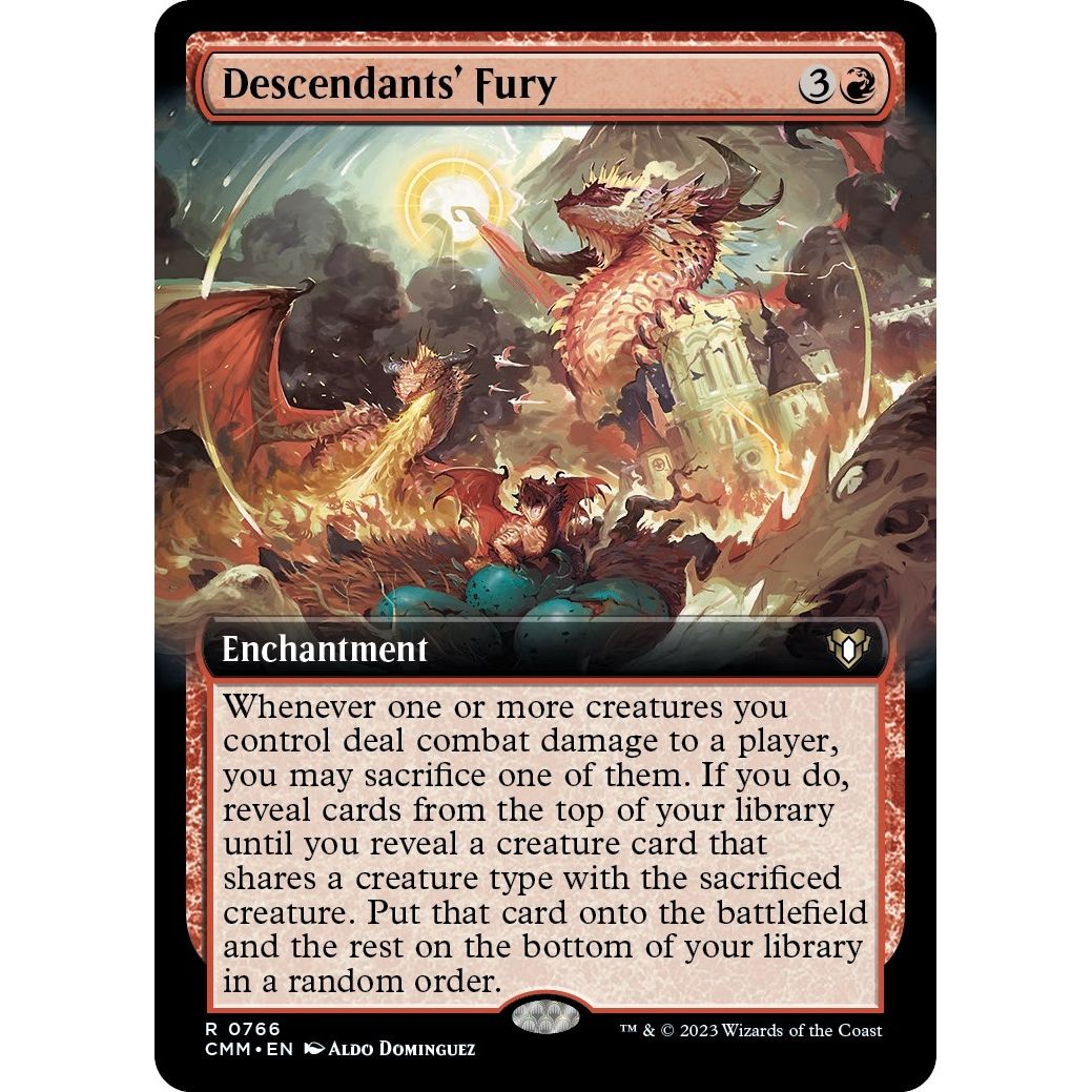 Image for Descendants' Fury (Extended Art) (766) (CMM) - Magic: The Gathering