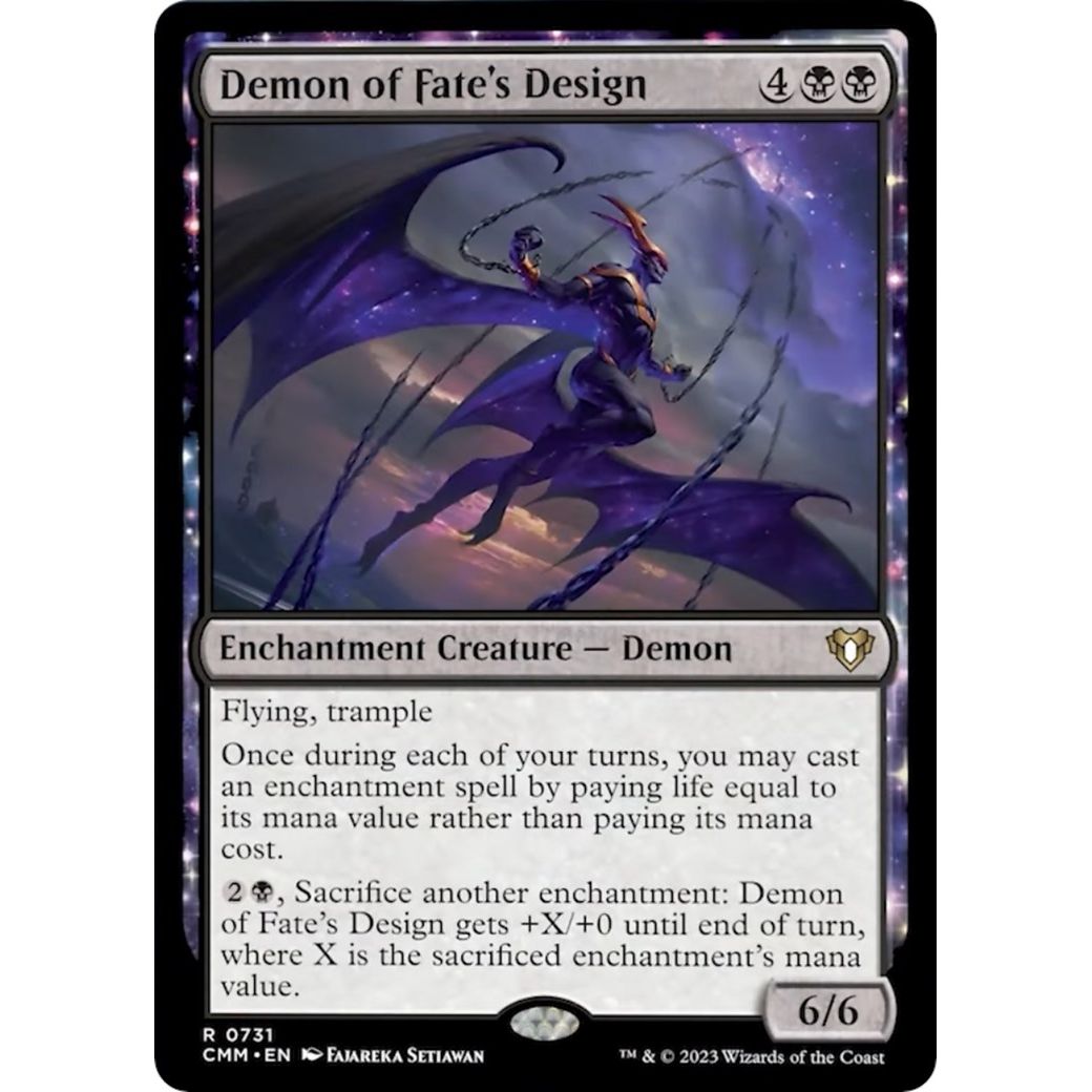 Image for Demon of Fate's Design (731) (CMM) - Magic: The Gathering