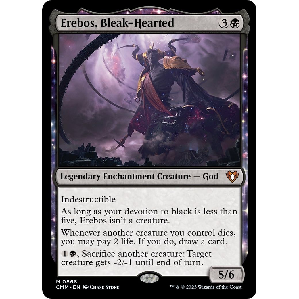 Image for Erebos, Bleak-Hearted (868) (CMM) - Magic: The Gathering