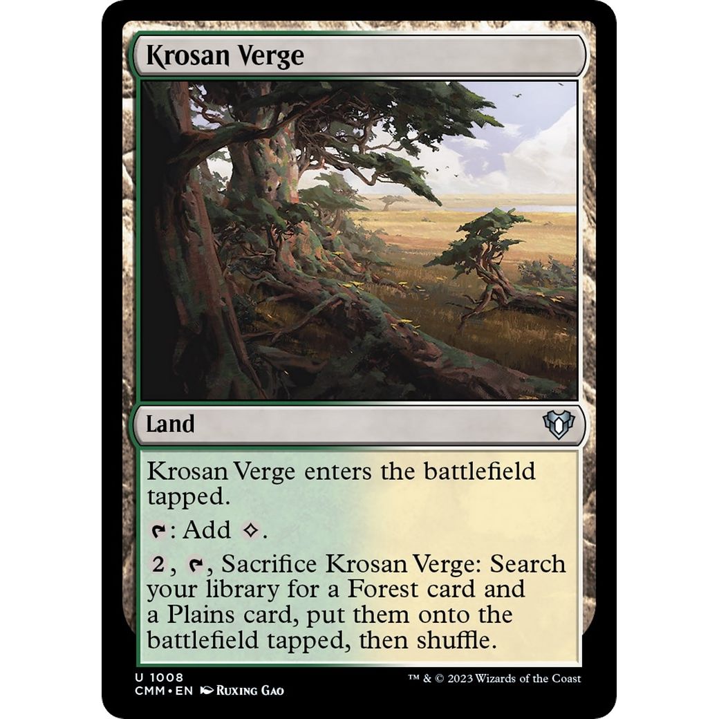 Image for Krosan Verge (1008) (CMM) - Magic: The Gathering