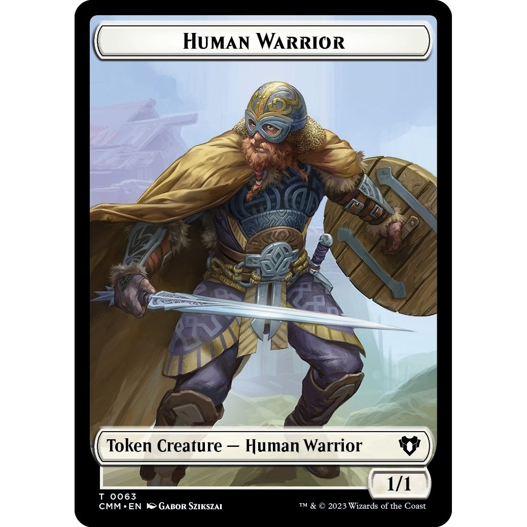 Image for Human Warrior // Zombie Army Double-Sided Token (63 // 69) (CMM) - Magic: The Gathering
