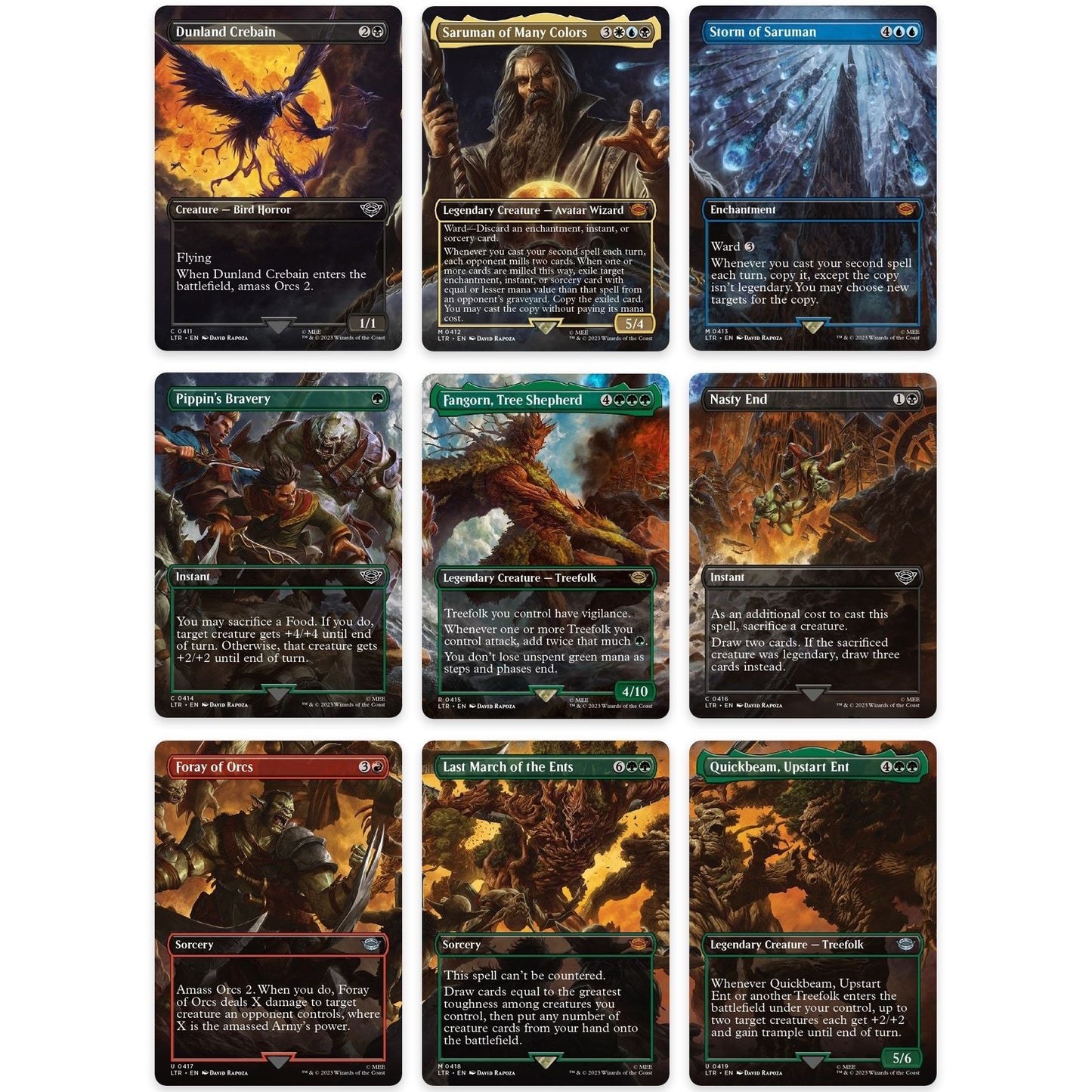 Image for Isengard Destroyed Scene [Set of 9] (411-419) (LTR) - Magic: The Gathering