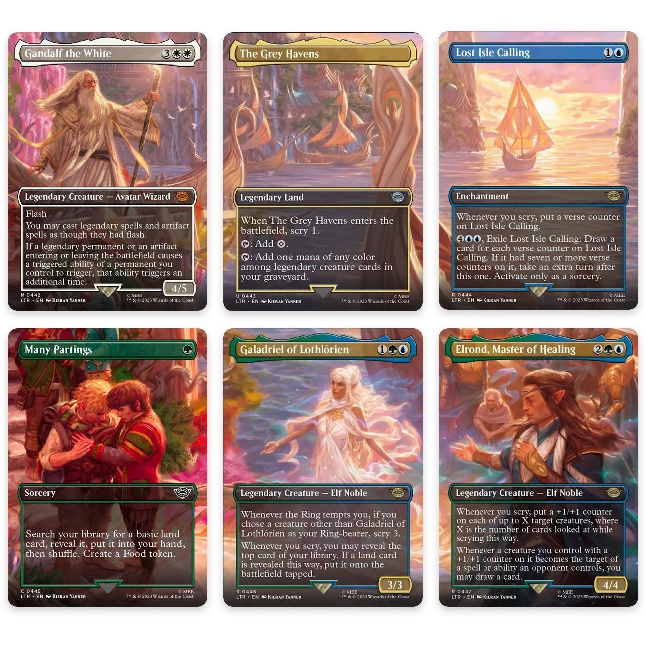 Image for Departure to the Grey Havens Scene [Set of 6] (442-447) (LTR) - Magic: The Gathering