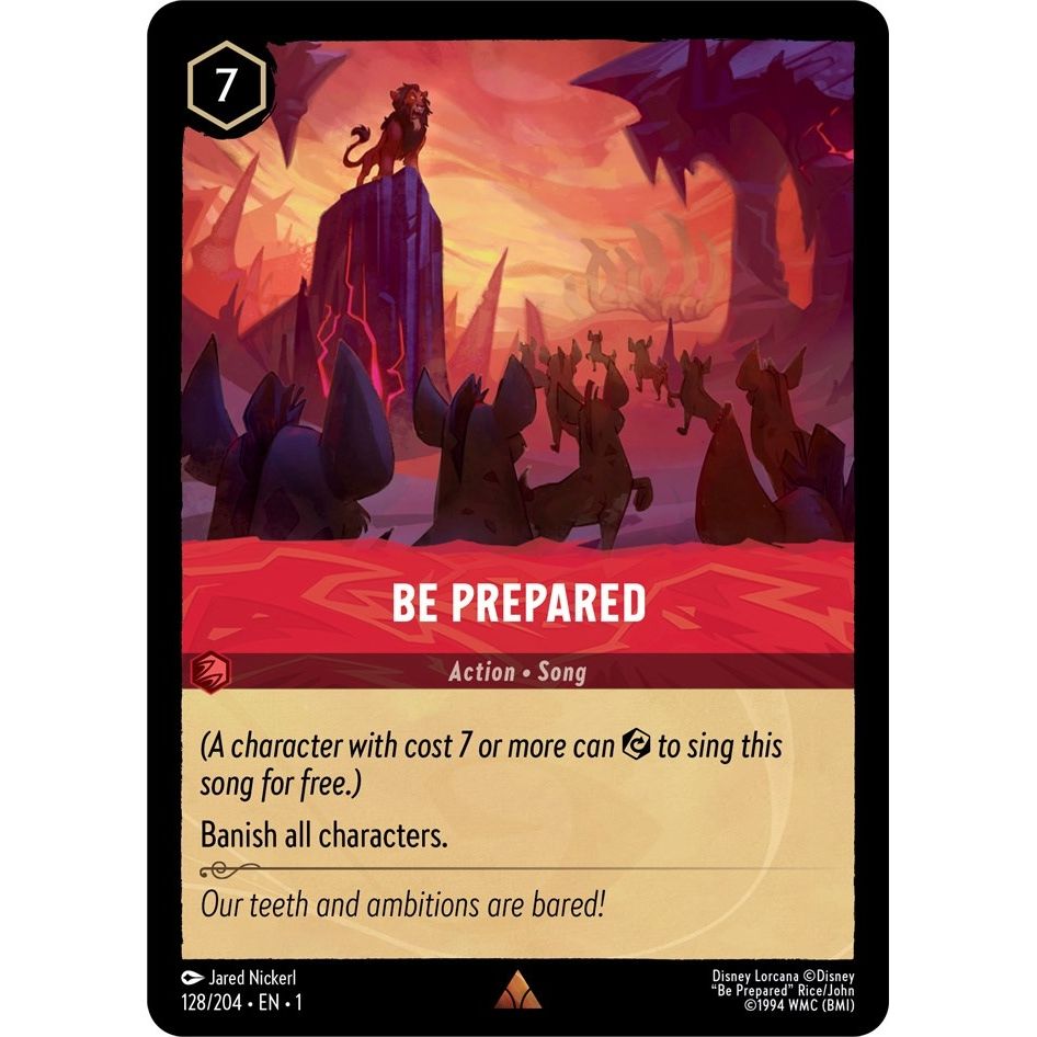 Image for Be Prepared (128/204) (1) - Disney Lorcana