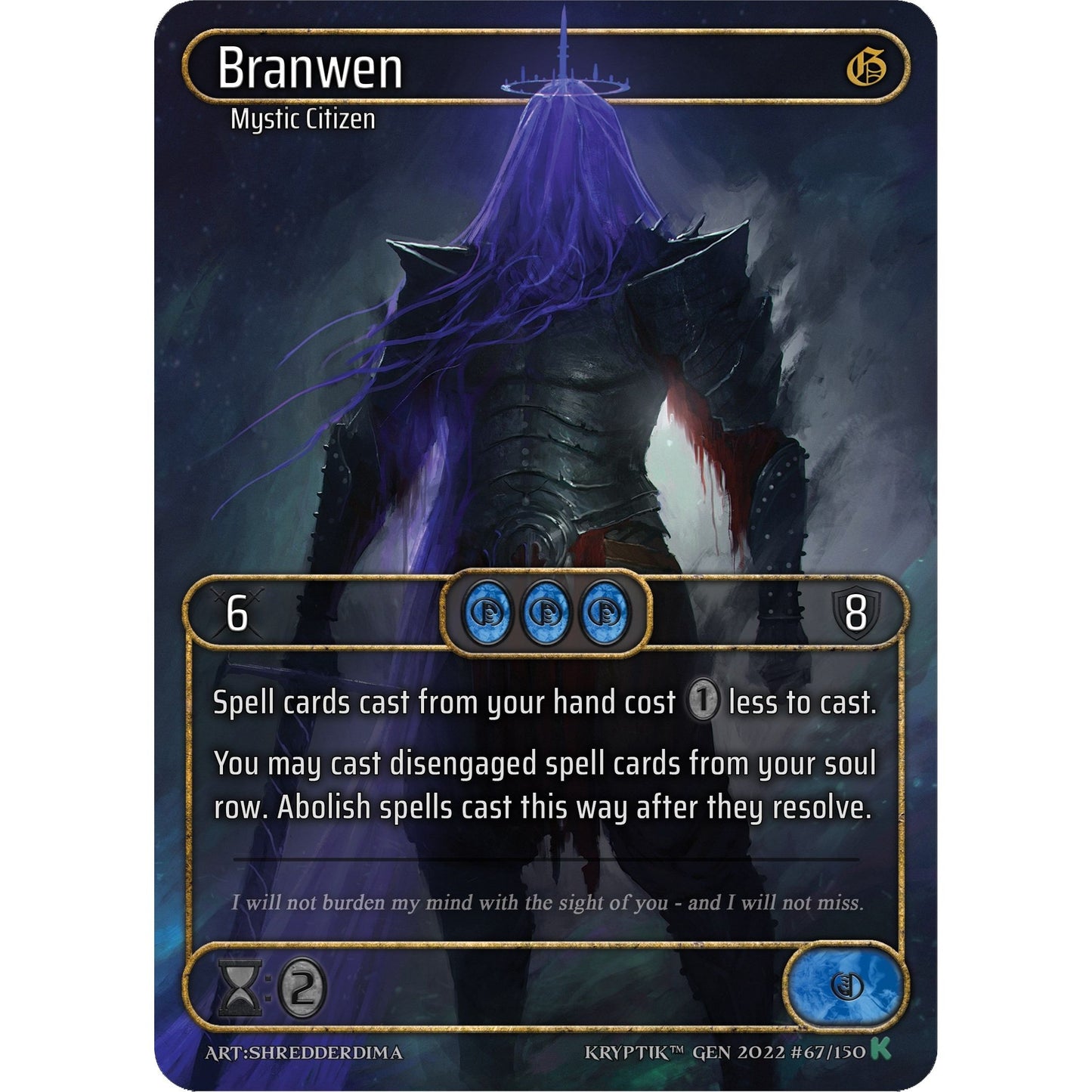 Image for Branwen (Box Topper) (67) (KPT) - Kryptik TCG