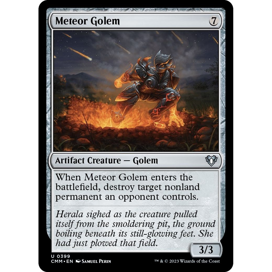 Image for Meteor Golem (399) (CMM) - Magic: The Gathering