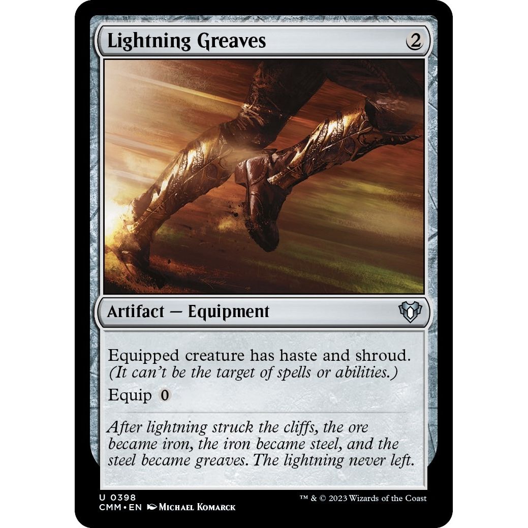 Image for Lightning Greaves (398) (CMM) - Magic: The Gathering