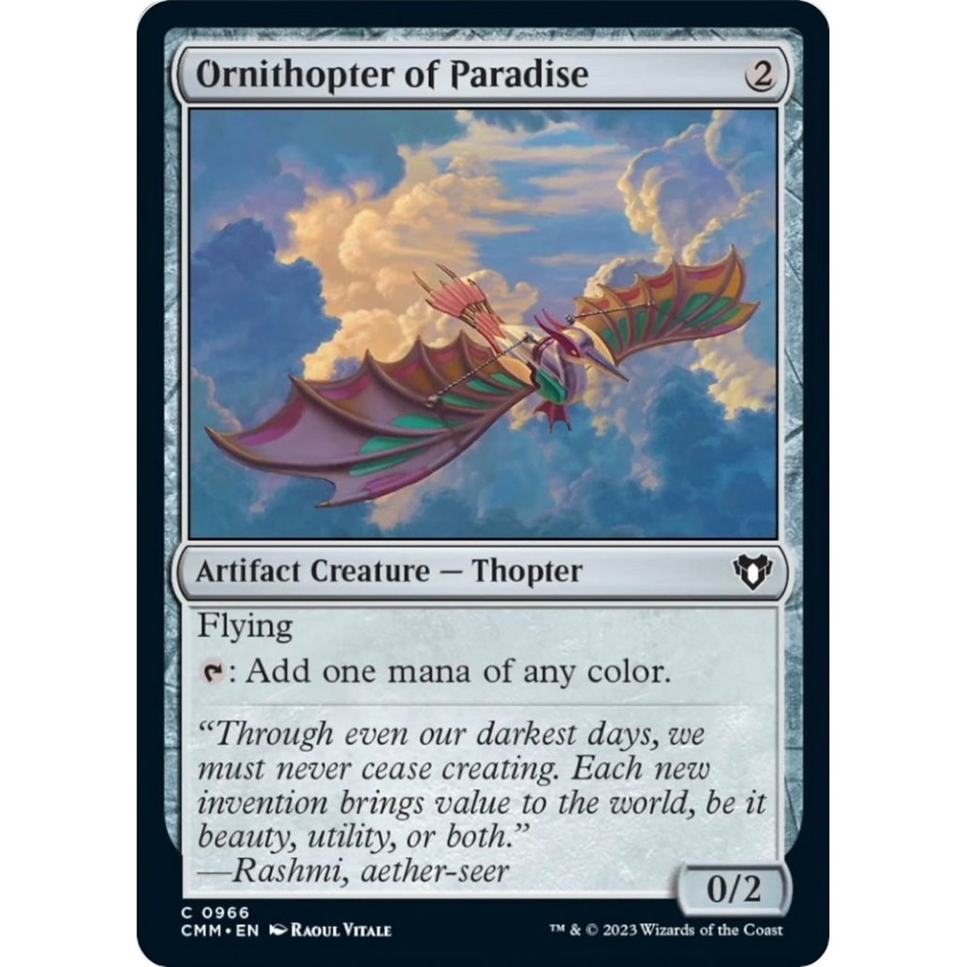 Image for Ornithopter of Paradise (966) (CMM) - Magic: The Gathering