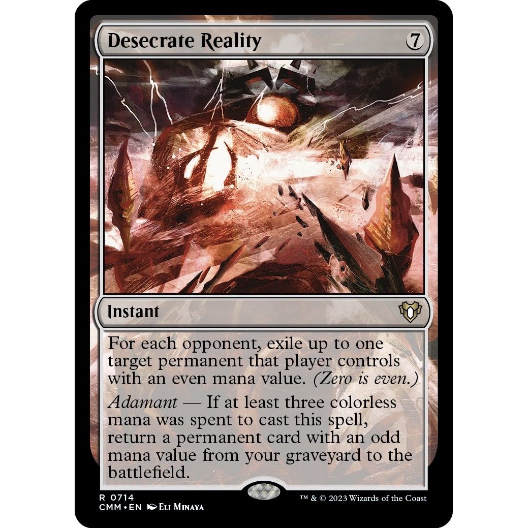 Image for Desecrate Reality (714) (CMM) - Magic: The Gathering