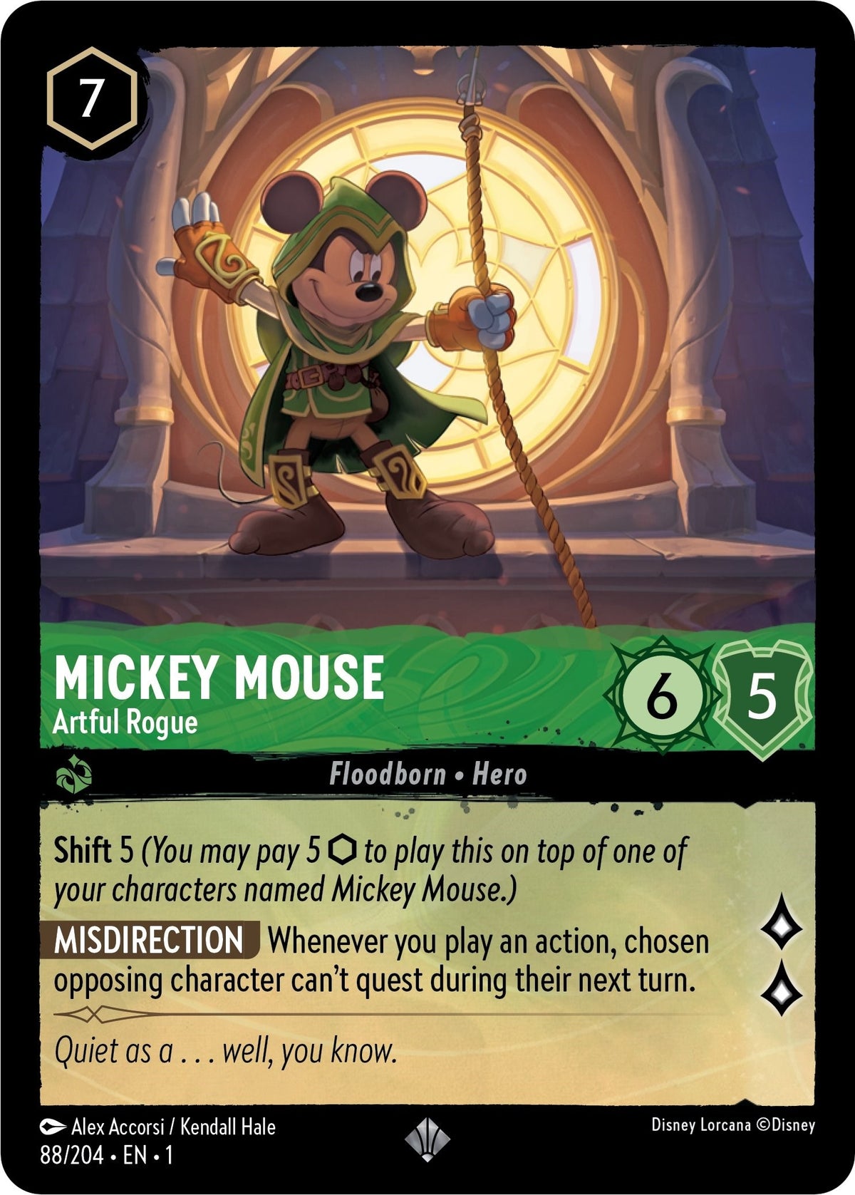 Image for Mickey Mouse - Artful Rogue (88/204) (1) - Disney Lorcana