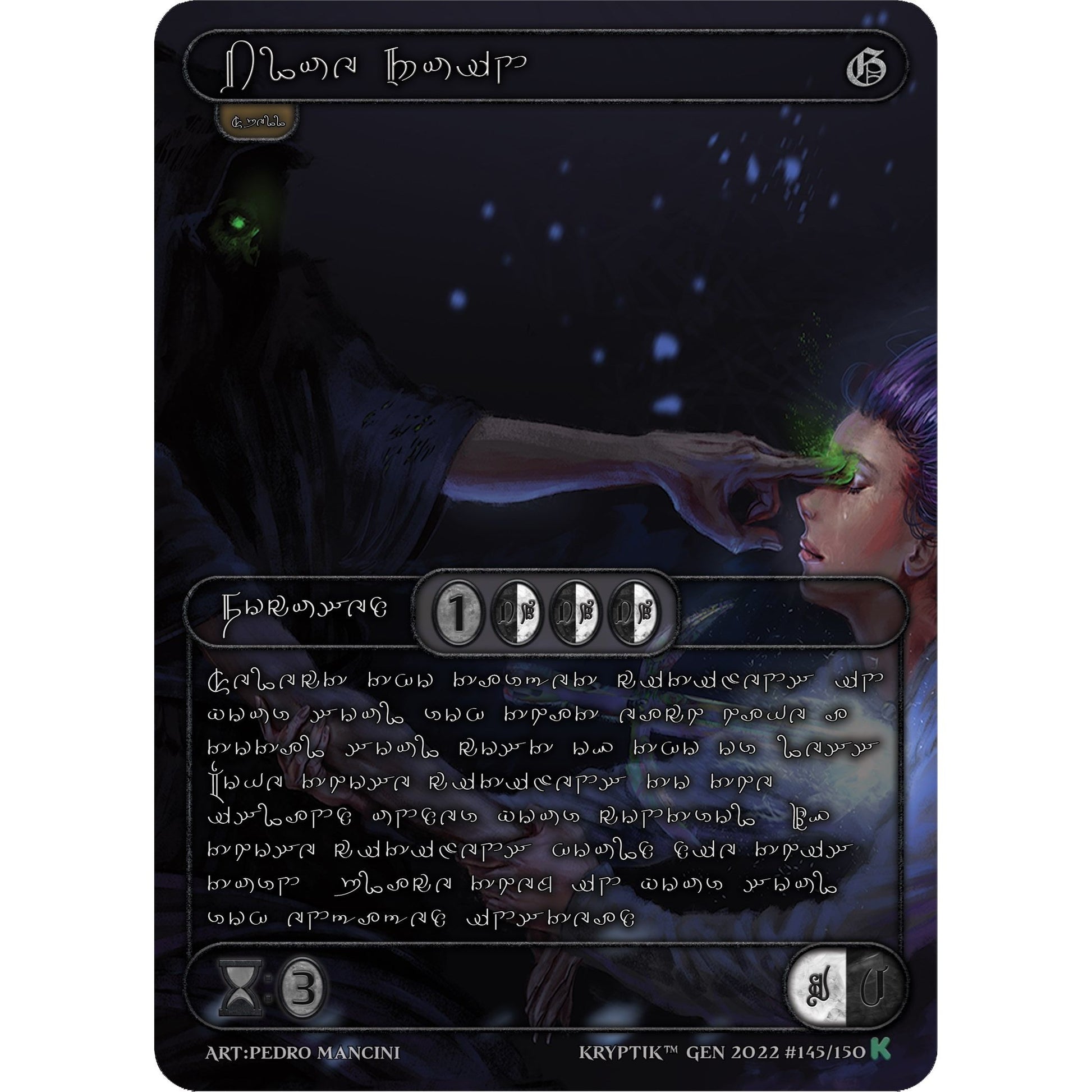 Image for Blue Ruin (Silver Kryptik Language) (145) (KPT) - Kryptik TCG