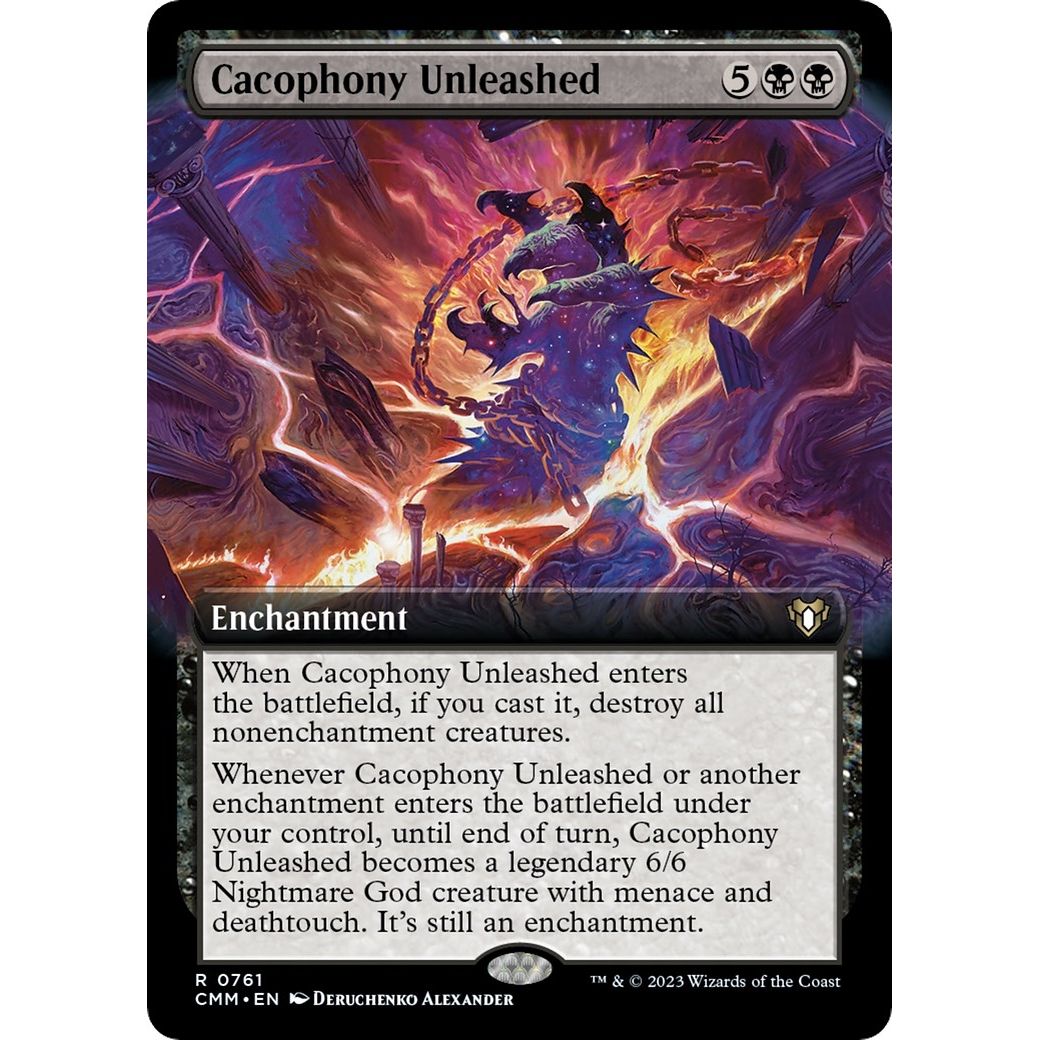 Image for Cacophony Unleashed (Extended Art) (761) (CMM) - Magic: The Gathering