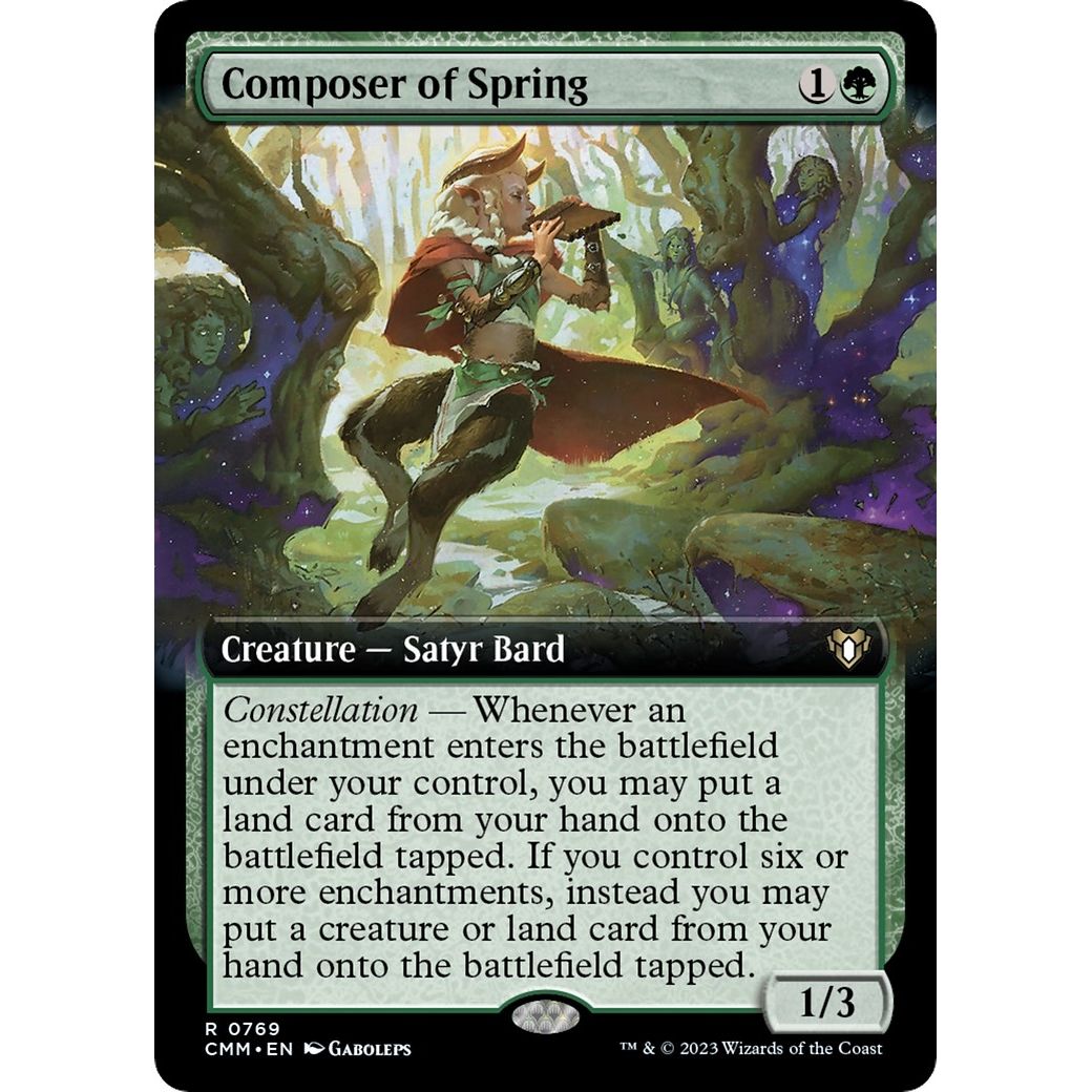 Image for Composer of Spring (Extended Art) (769) (CMM) - Magic: The Gathering