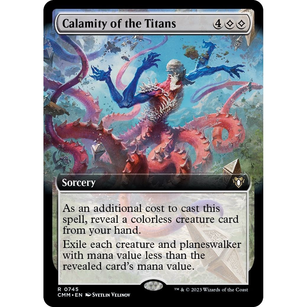 Image for Calamity of the Titans (Extended Art) (745) (CMM) - Magic: The Gathering