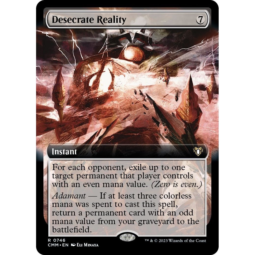 Image for Desecrate Reality (Extended Art) (746) (CMM) - Magic: The Gathering