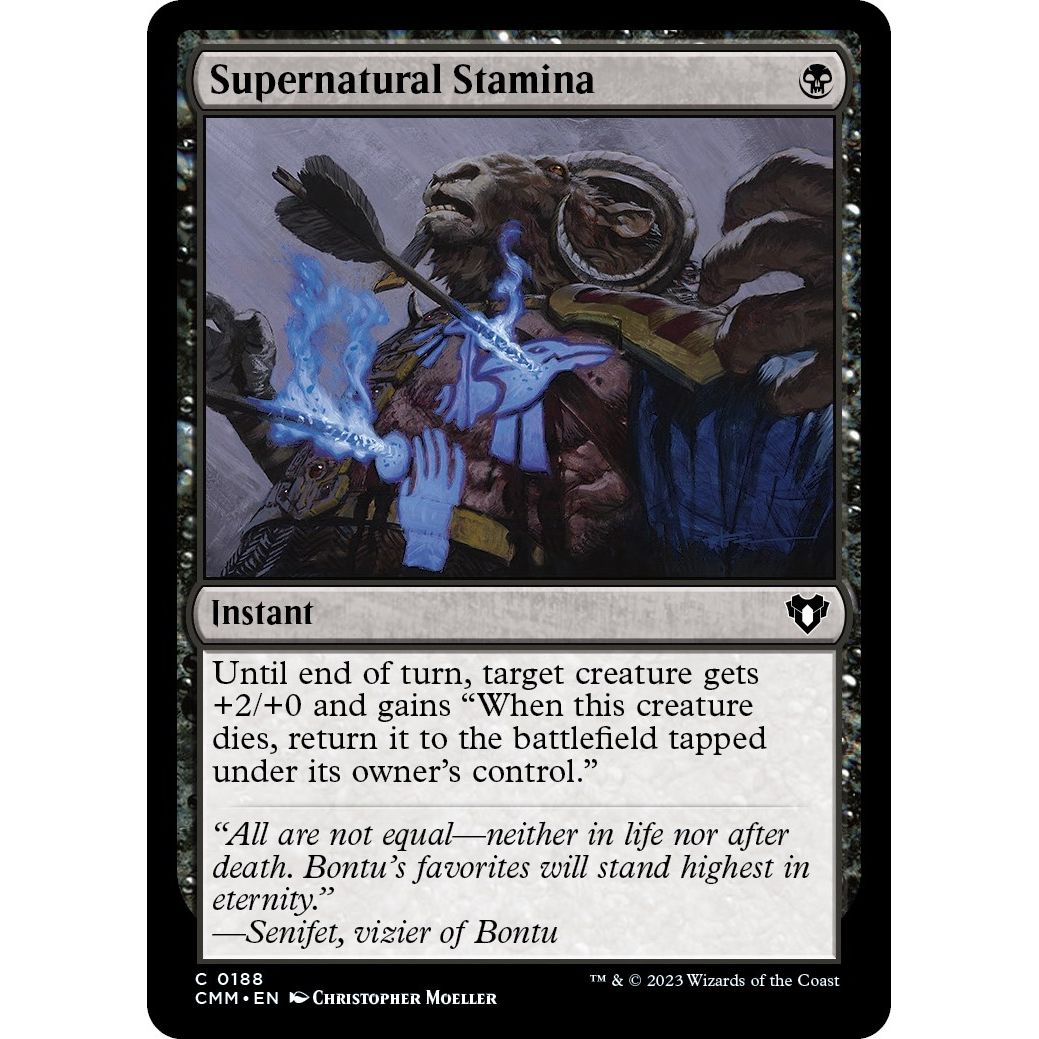 Image for Supernatural Stamina (188) (CMM) - Magic: The Gathering