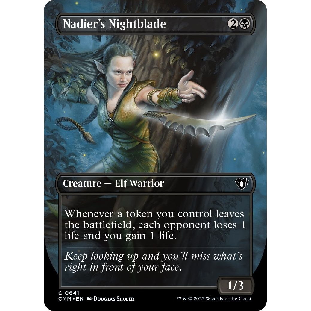 Image for Nadier's Nightblade (Borderless) (641) (CMM) - Magic: The Gathering