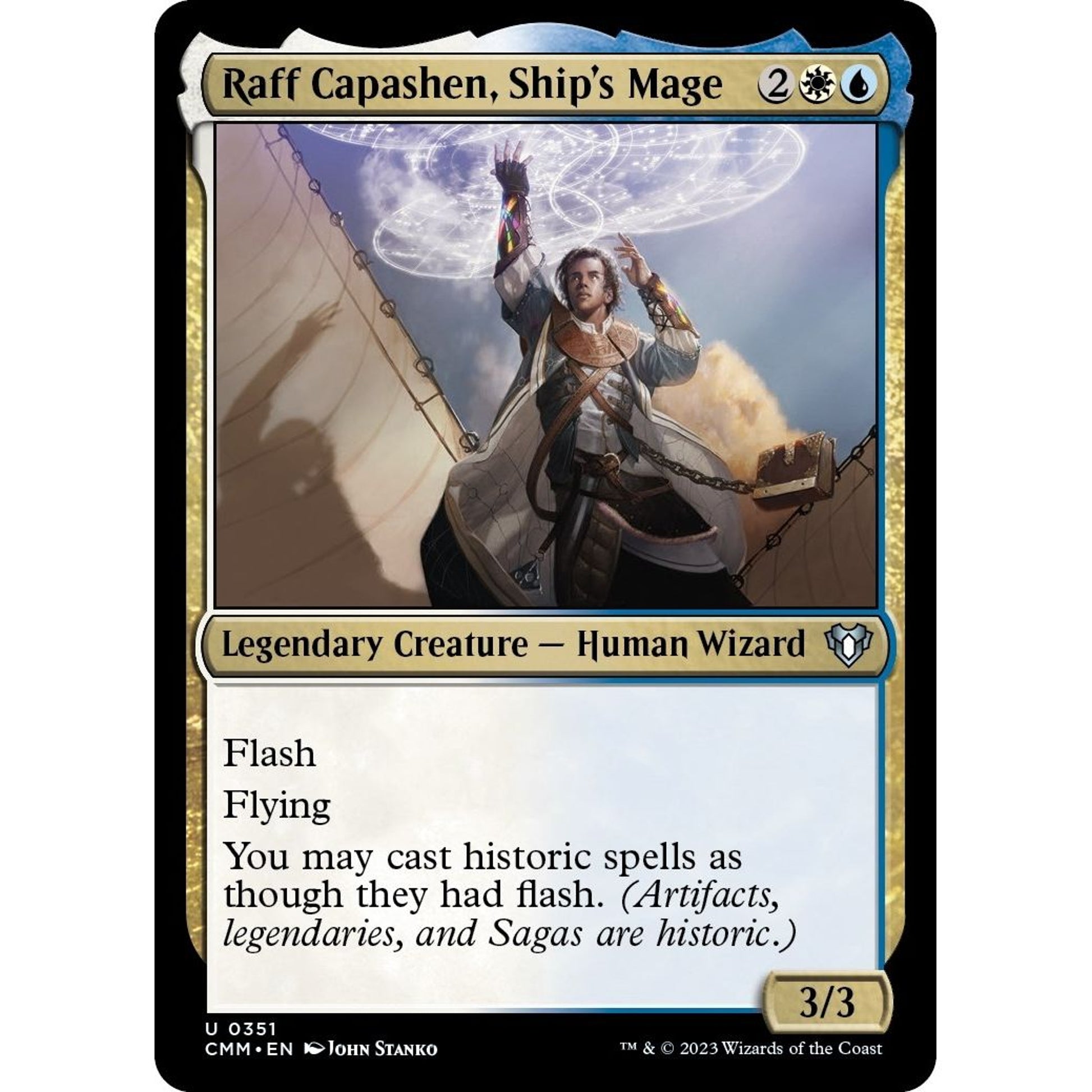 Image for Raff Capashen, Ship's Mage (351) (CMM) - Magic: The Gathering