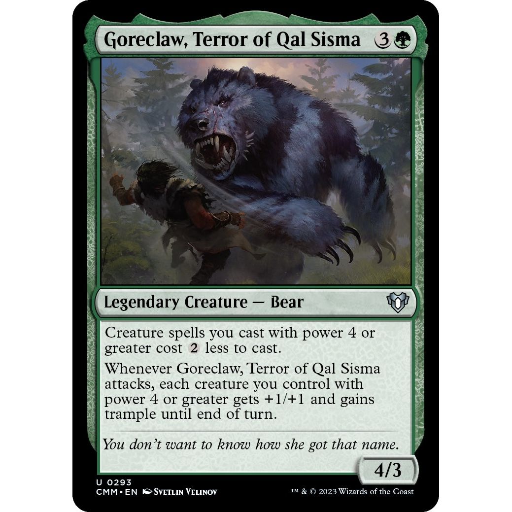 Image for Goreclaw, Terror of Qal Sisma (293) (CMM) - Magic: The Gathering