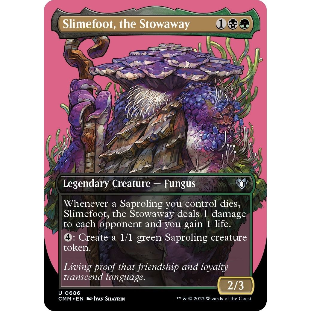 Image for Slimefoot, the Stowaway (Borderless) (686) (CMM) - Magic: The Gathering