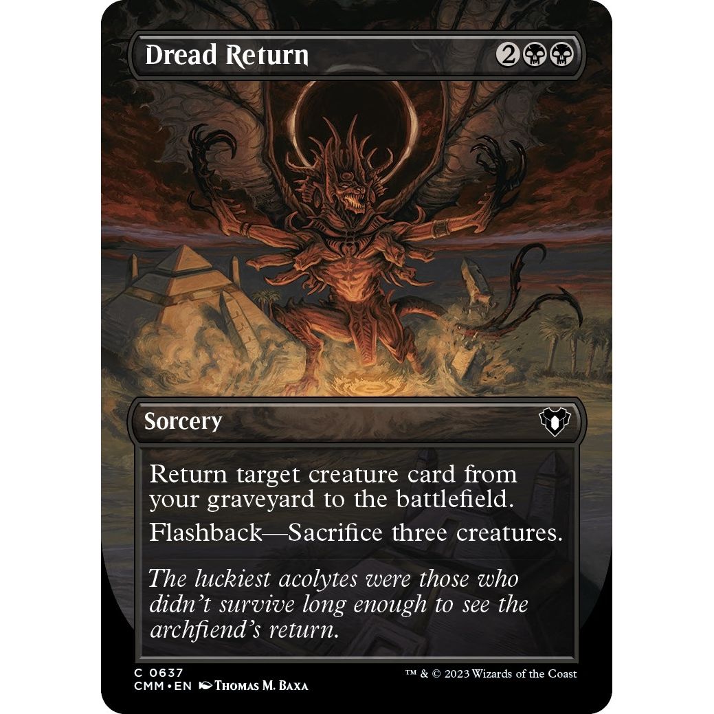 Image for Dread Return (Borderless) (637) (CMM) - Magic: The Gathering