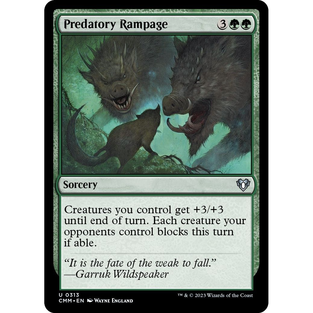 Image for Predatory Rampage (313) (CMM) - Magic: The Gathering