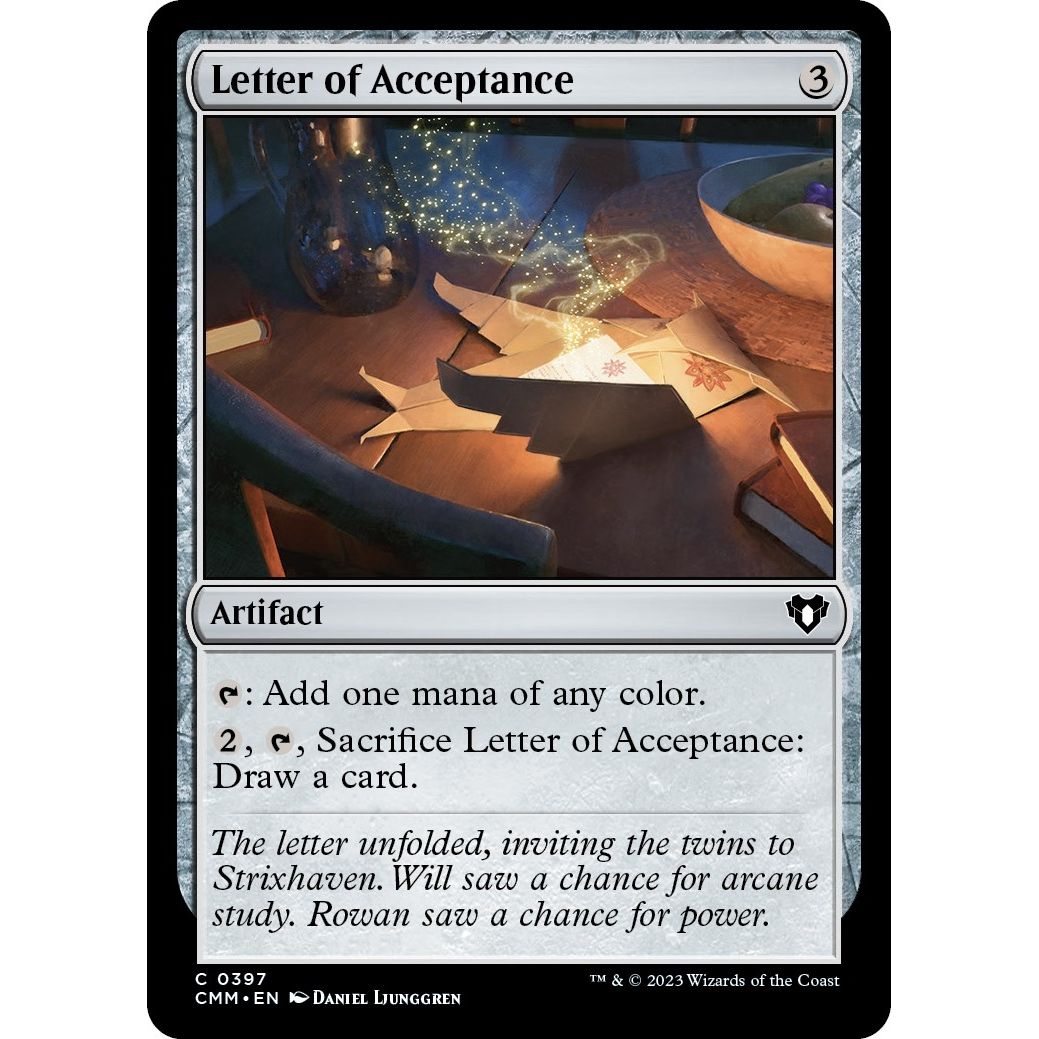 Image for Letter of Acceptance (397) (CMM) - Magic: The Gathering