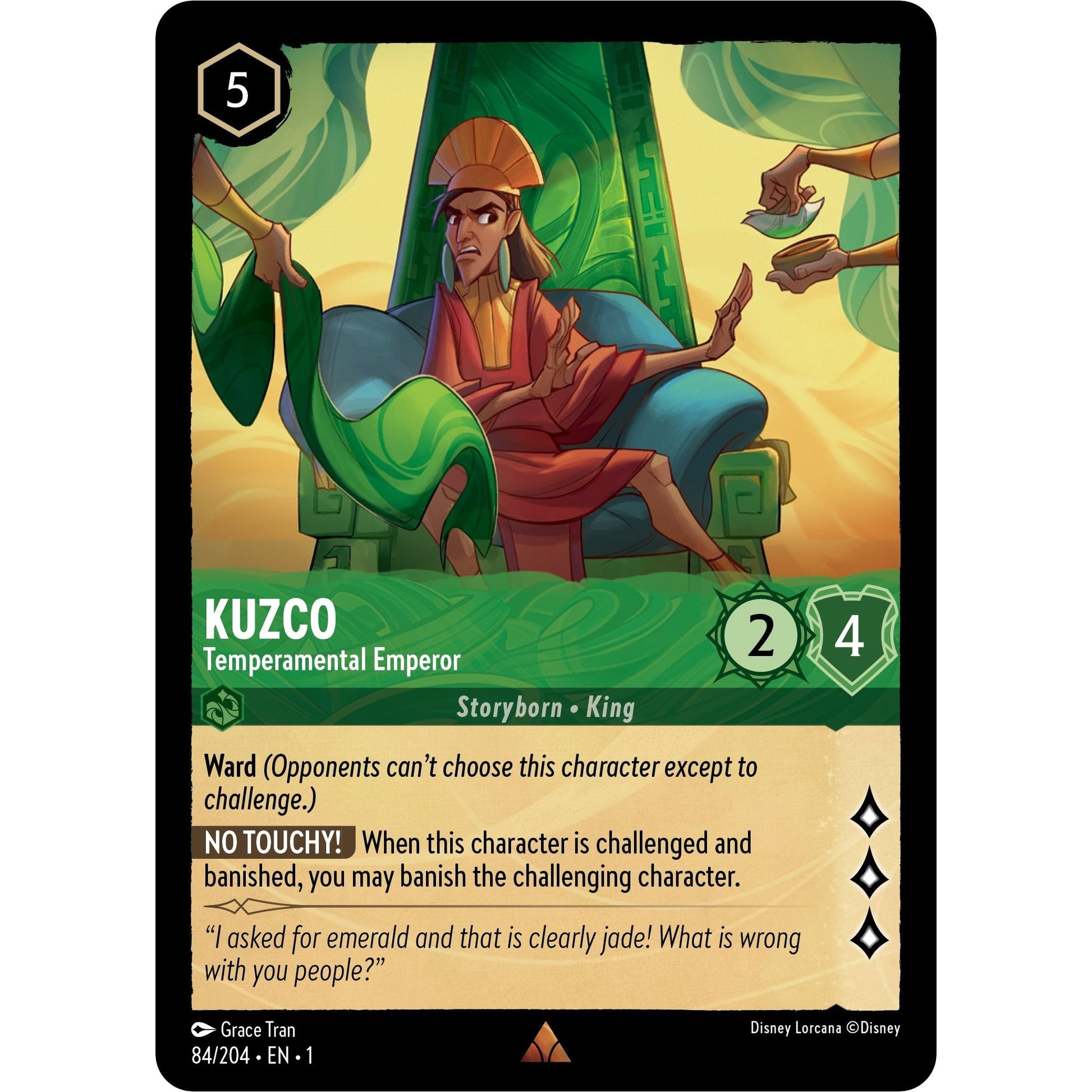 Image for Kuzco - Temperamental Emperor (84/204) (1) - Disney Lorcana