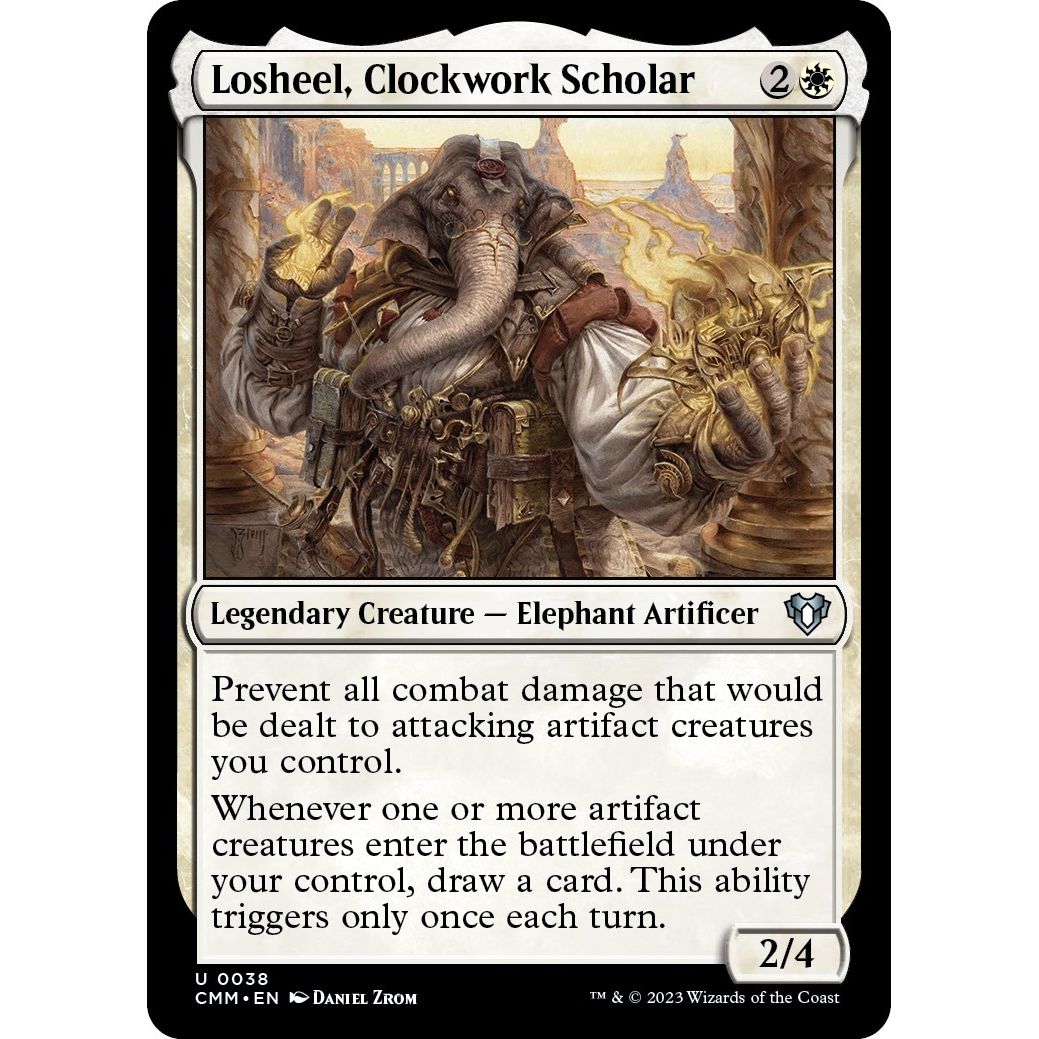 Image for Losheel, Clockwork Scholar (38) (CMM) - Magic: The Gathering