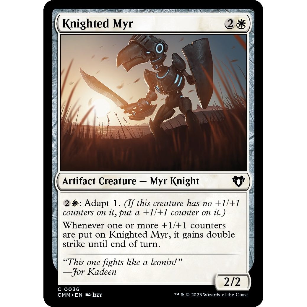 Image for Knighted Myr (36) (CMM) - Magic: The Gathering