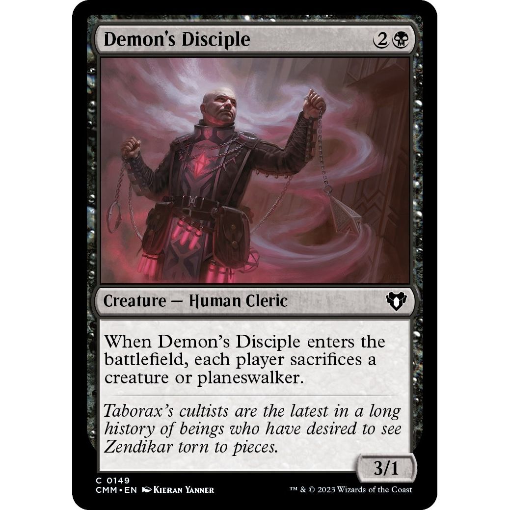 Image for Demon's Disciple (149) (CMM) - Magic: The Gathering