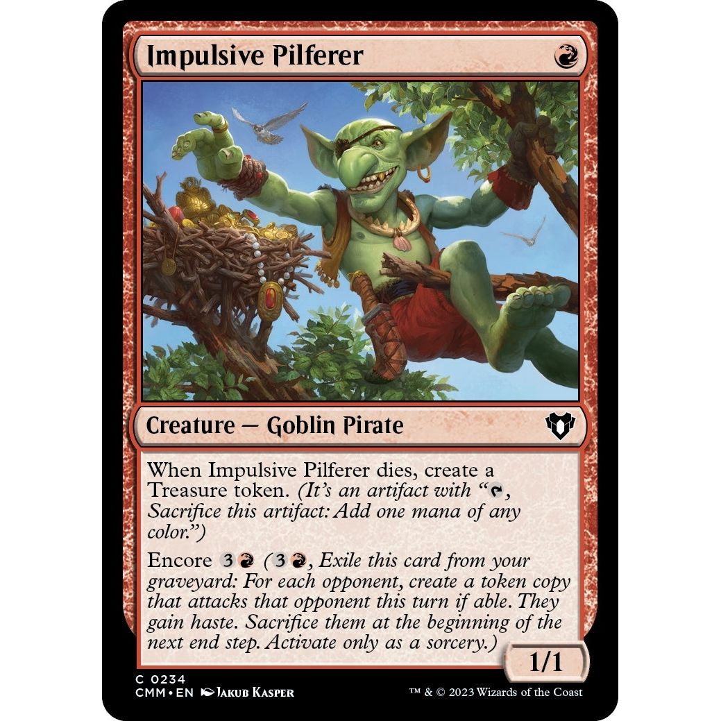 Image for Impulsive Pilferer (234) (CMM) - Magic: The Gathering
