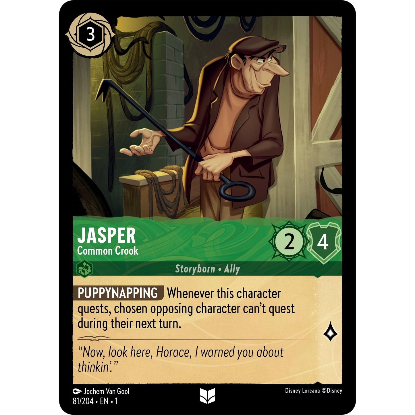 Image for Jasper - Common Crook (81/204) (1) - Disney Lorcana