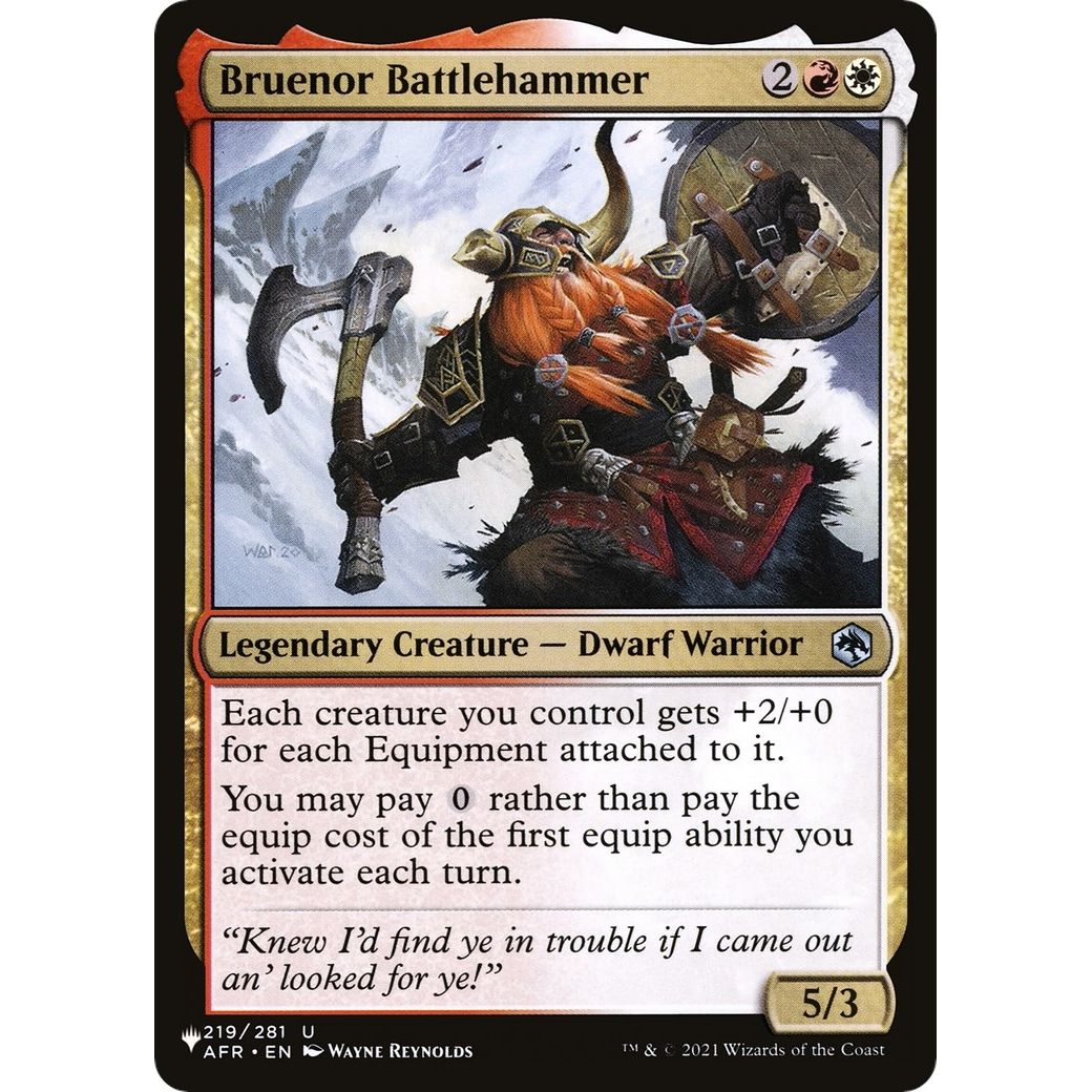 Image for Bruenor Battlehammer (219/281) (LIST) - Magic: The Gathering