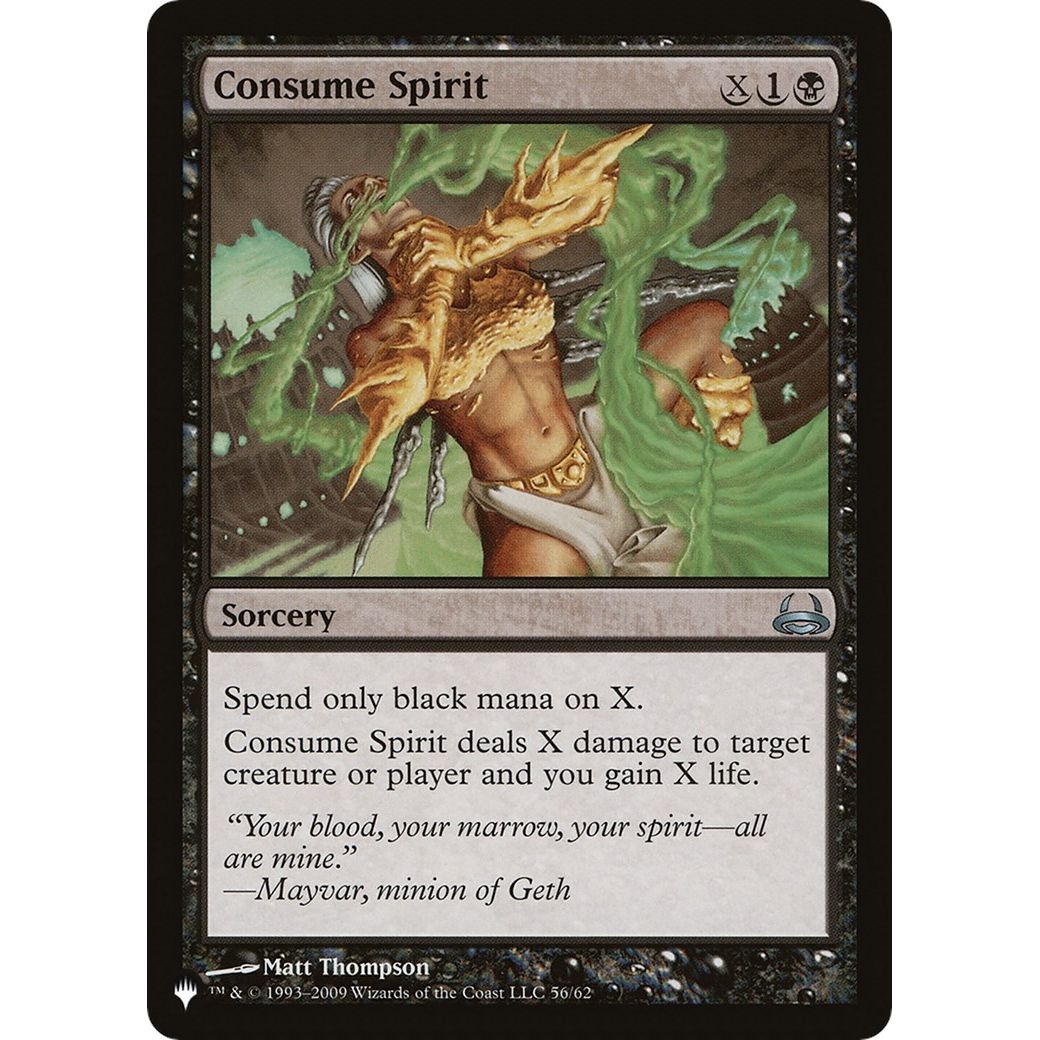 Image for Consume Spirit (56/62) (LIST) - Magic: The Gathering