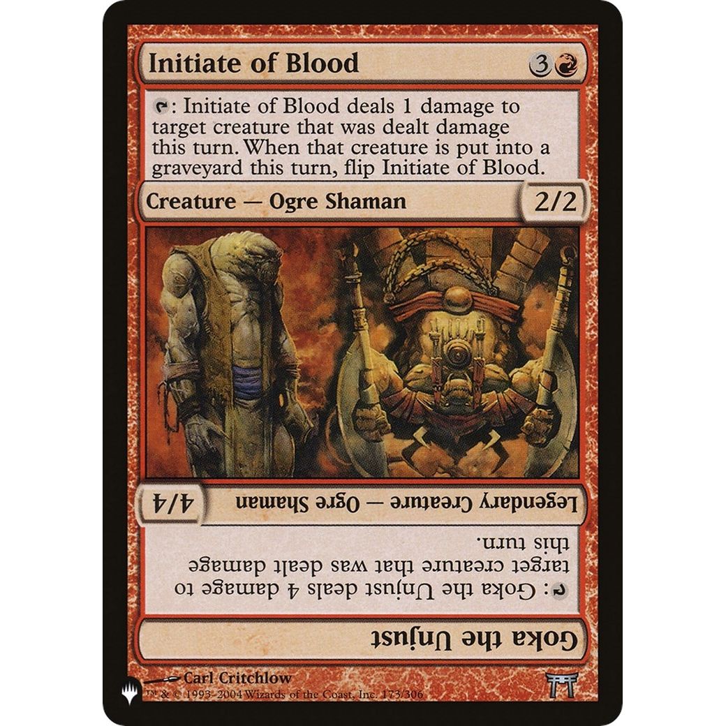 Image for Initiate of Blood // Goka the Unjust (173/306) (LIST) - Magic: The Gathering