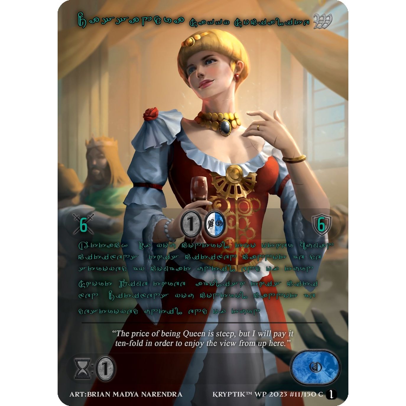 Image for Cassandra, Savvy Socialite (Green Kryptik Language) (11) - Kryptik TCG