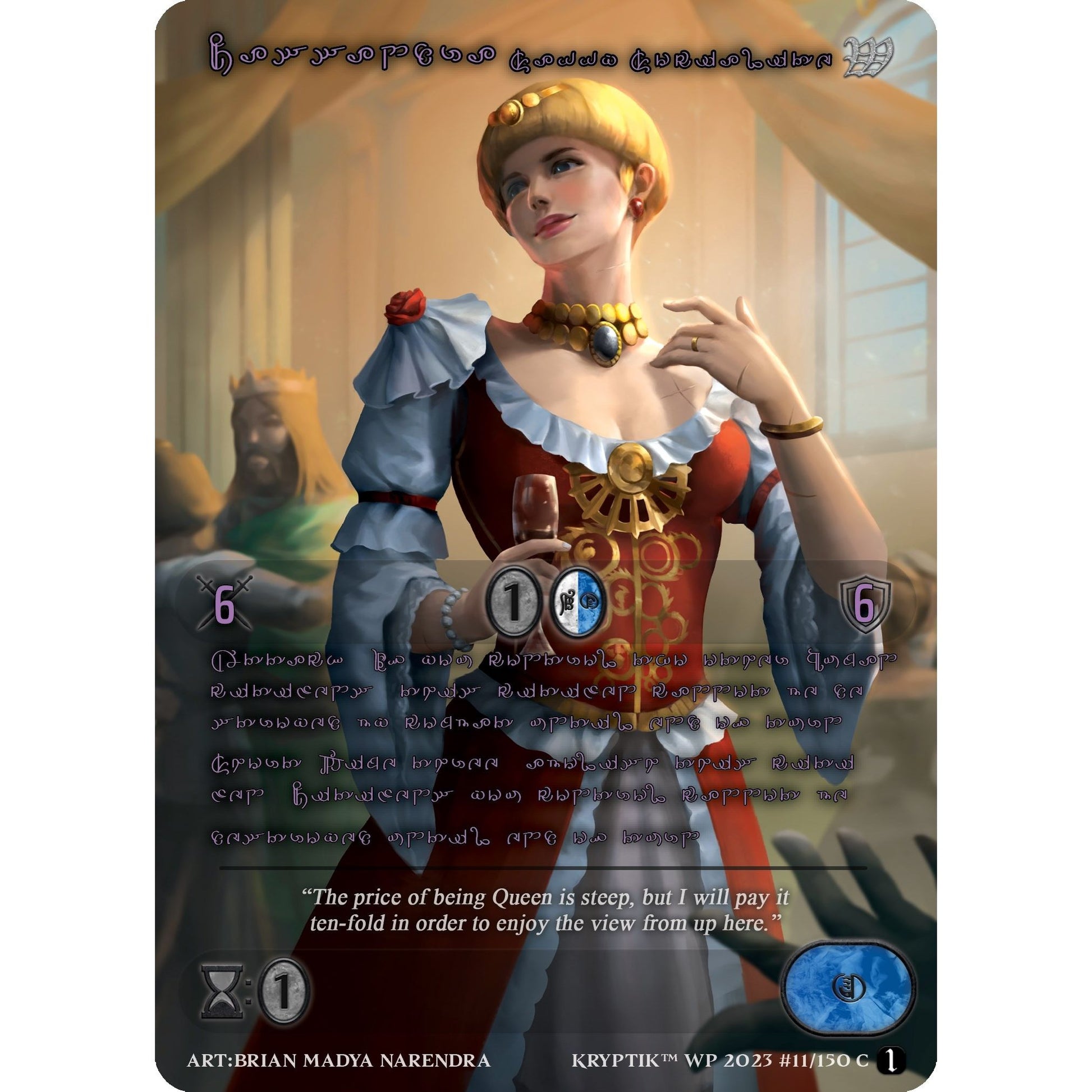 Image for Cassandra, Savvy Socialite (Purple Kryptik Language) (11) - Kryptik TCG