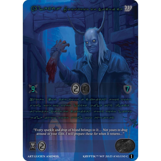 Image for Alemus, Purveyor of Sacrifice (Green Kryptik Language) (50) - Kryptik TCG