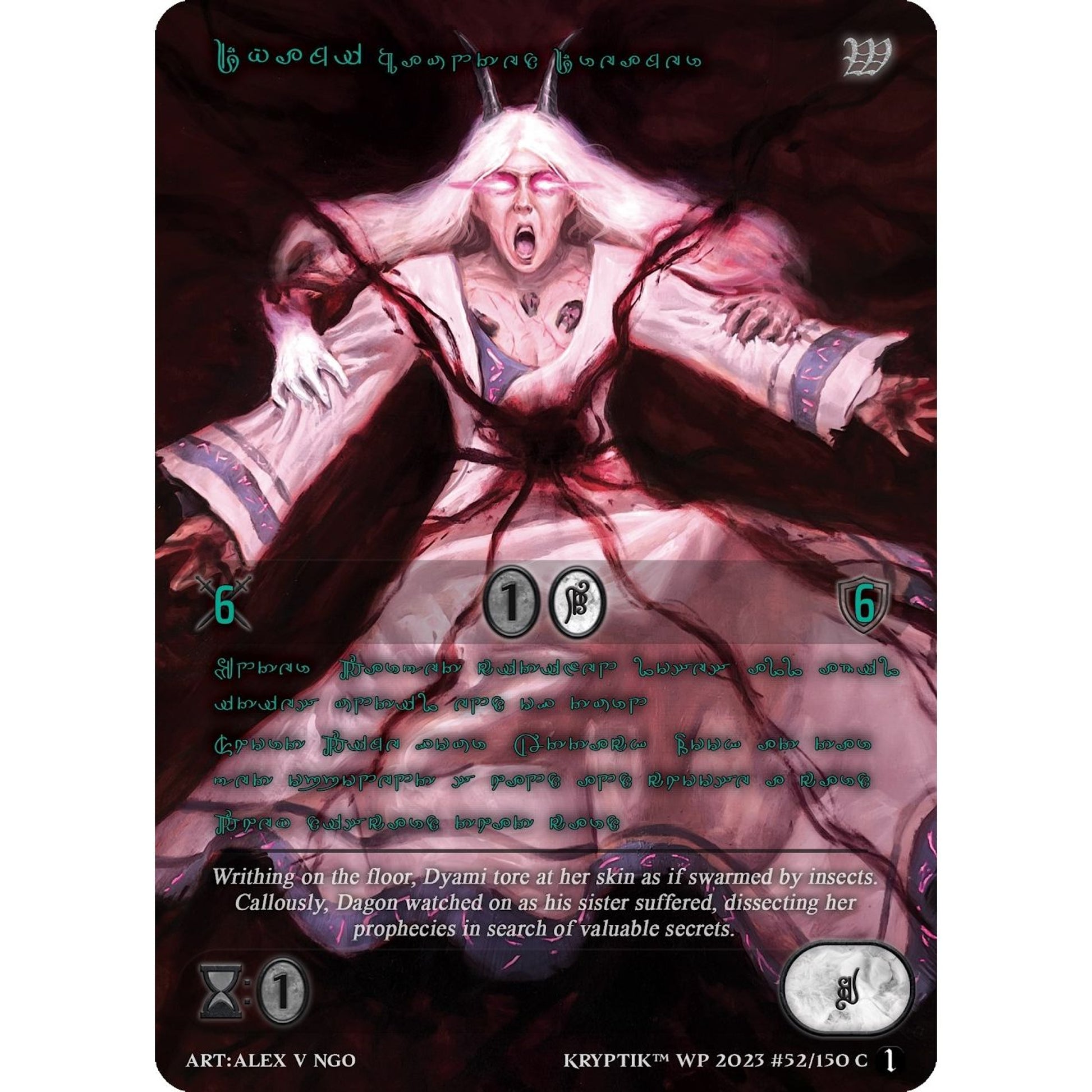 Image for Dyami, Haunted Dreamer (Green Kryptik Language) (52) - Kryptik TCG