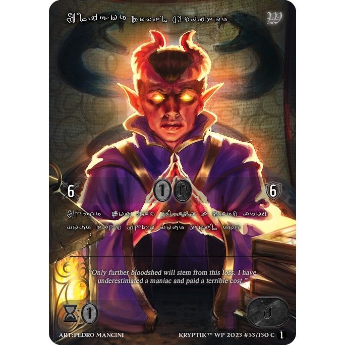 Image for Eligor, Royal Advisor (Silver Kryptik Language) (53) - Kryptik TCG