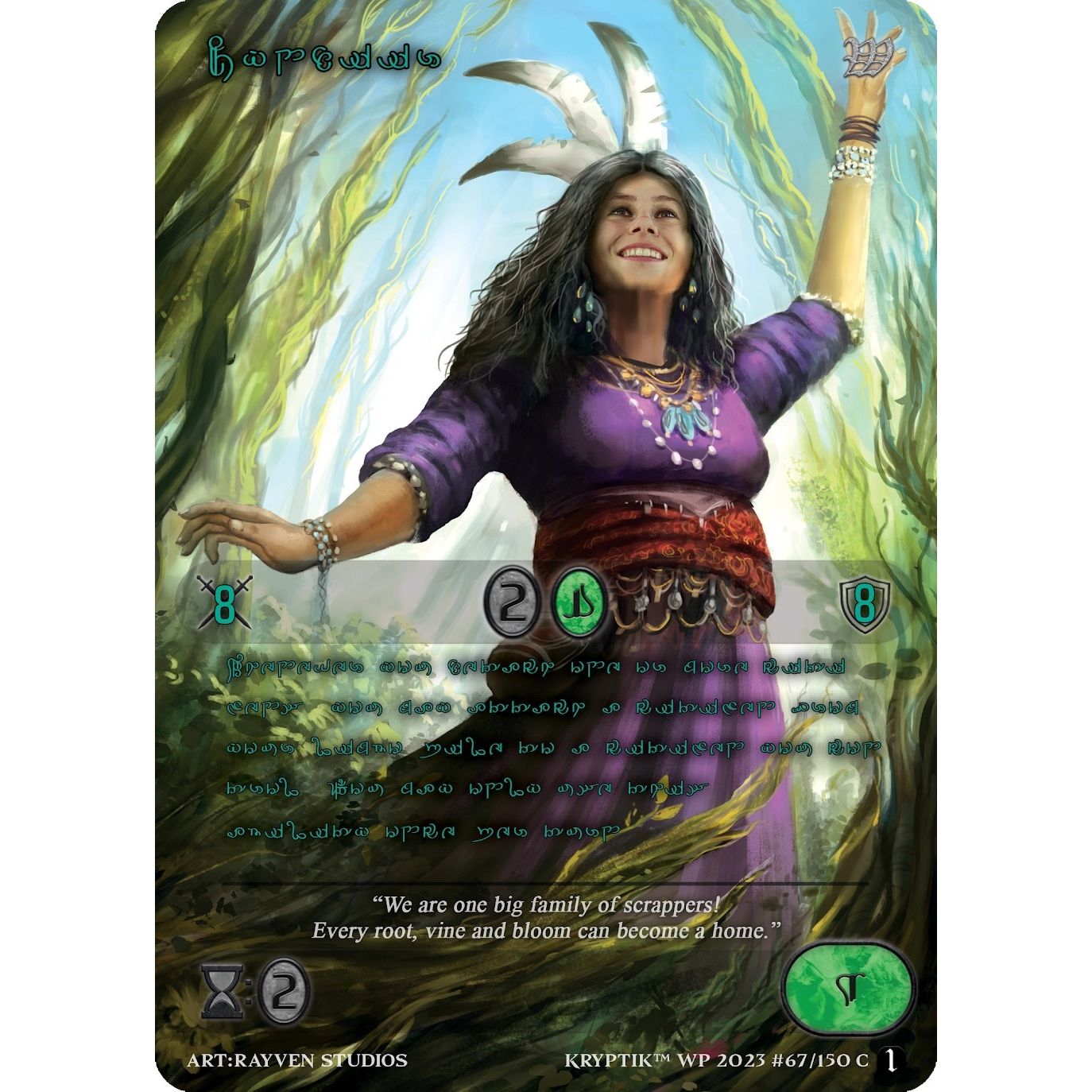 Image for Cyndiir (Green Kryptik Language) (67) - Kryptik TCG