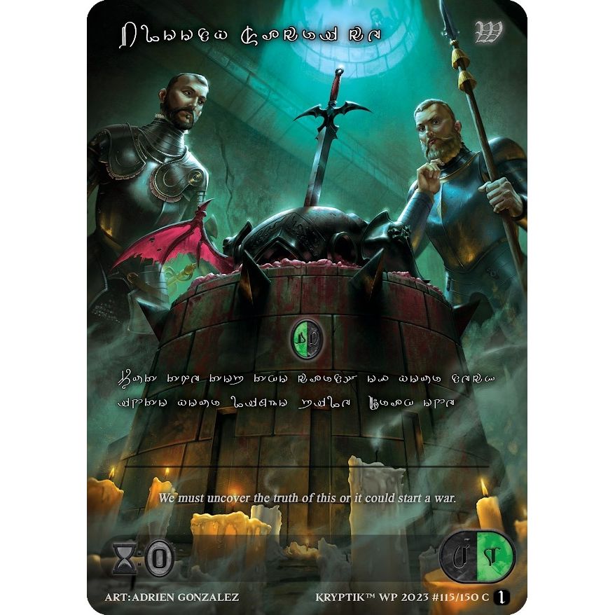 Image for Bloody Sacrifice (Silver Kryptik Language) (115) - Kryptik TCG