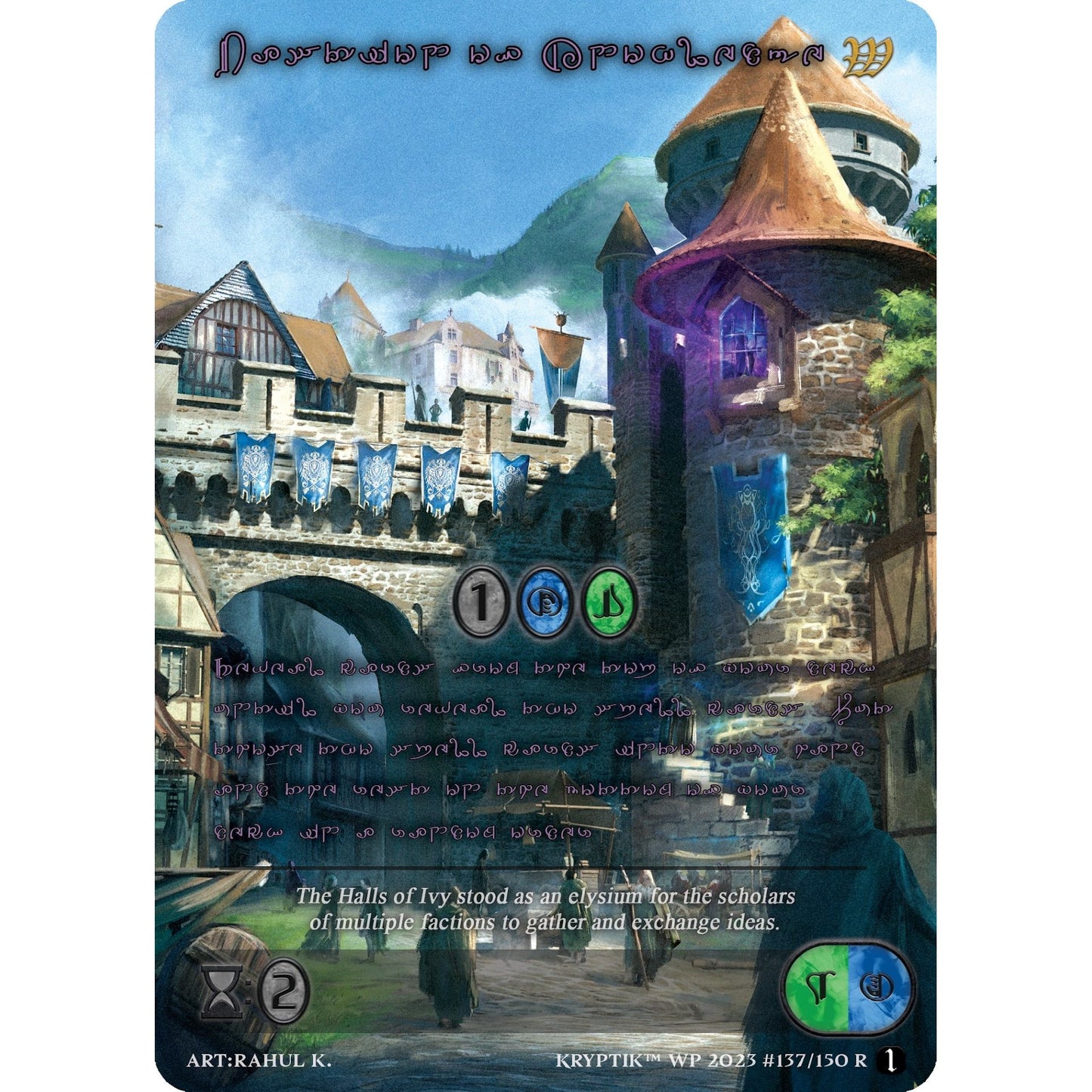 Image for Bastion of Knowledge (Purple Kryptik Language) (137) - Kryptik TCG
