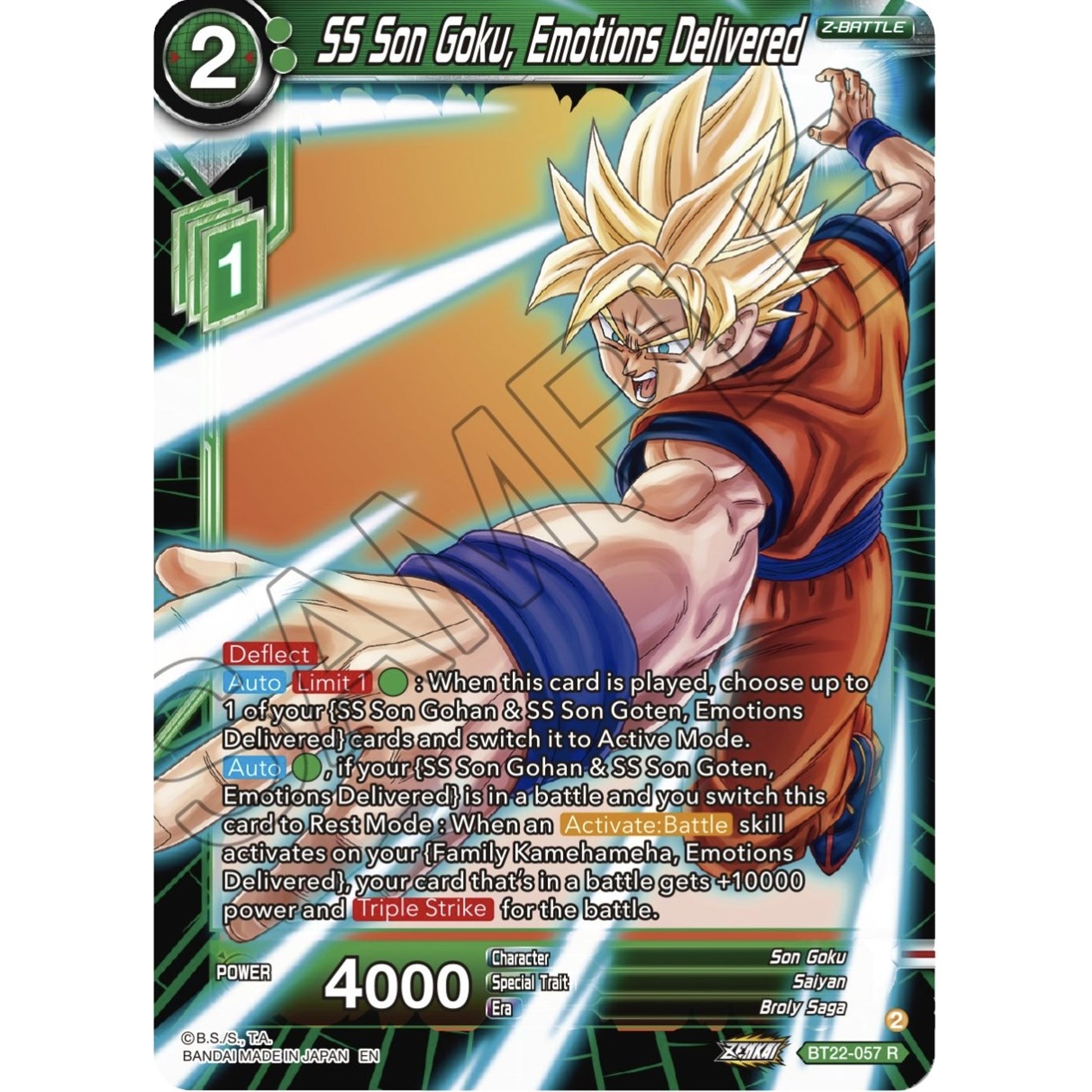 Image for SS Son Goku, Emotions Delivered (BT22-057) (BT22) - Dragon Ball Super: Masters