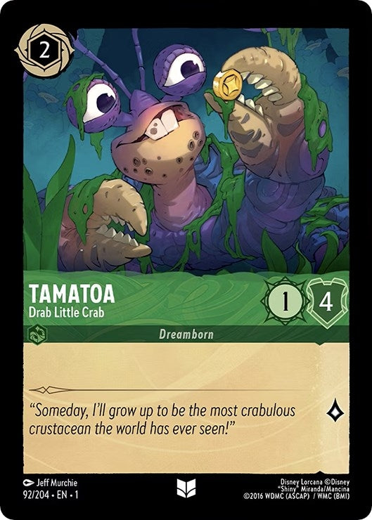 Image for Tamatoa - Drab Little Crab (92/204) (1) - Disney Lorcana