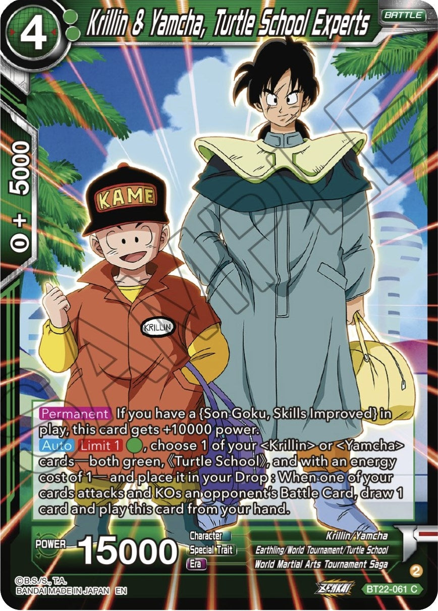 Image for Krillin & Yamcha, Turtle School Experts (BT22-061) (BT22) - Dragon Ball Super: Masters