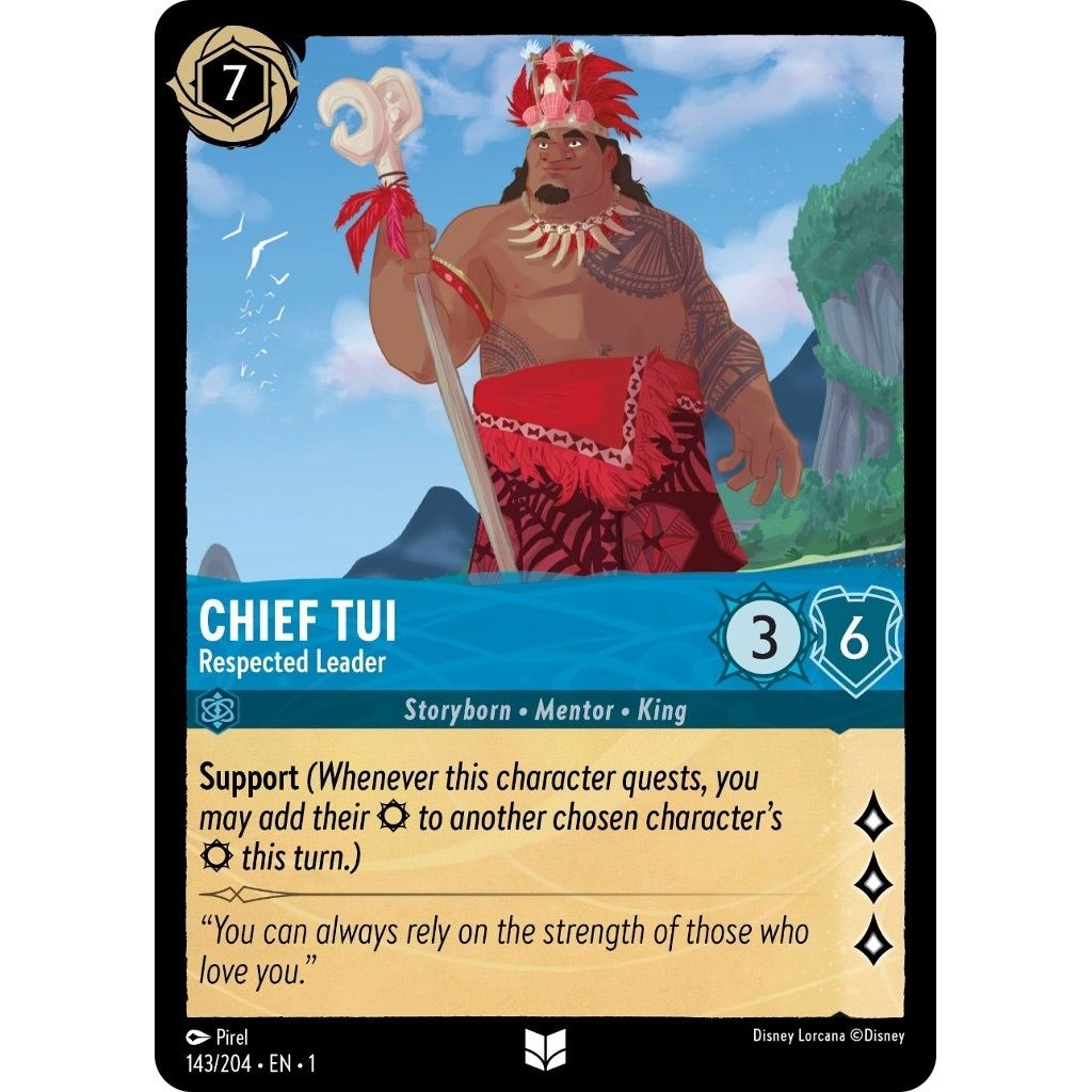 Image for Chief Tui - Respected Leader (143/204) (1) - Disney Lorcana